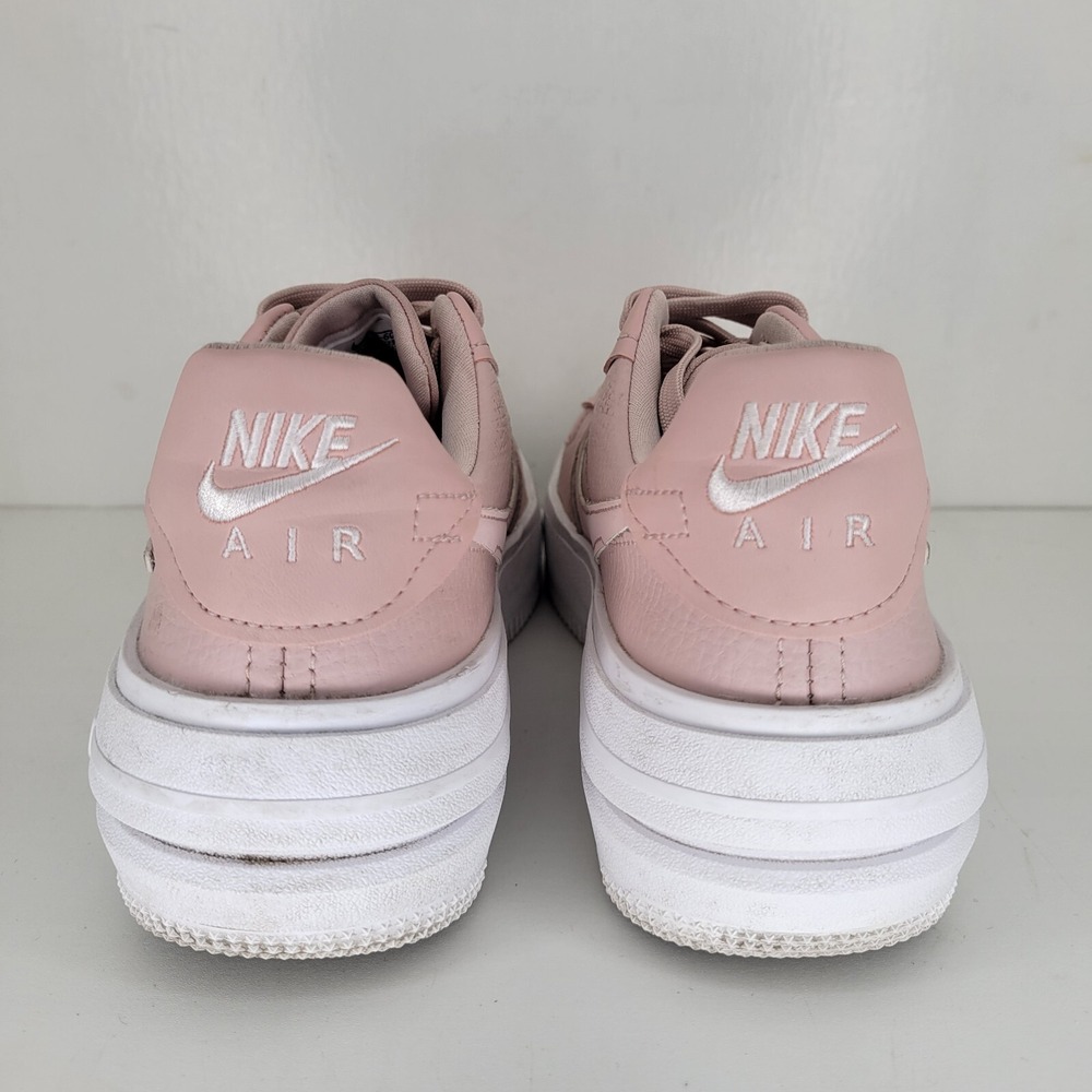Nike Air Force 1 Platform Sneakers Shoes Womens Sz 6 Blush Suede Leather Lace Up - Picture 4 of 8
